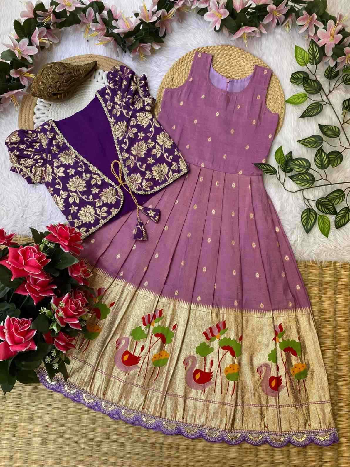 Kid's Tissue Silk Gowns