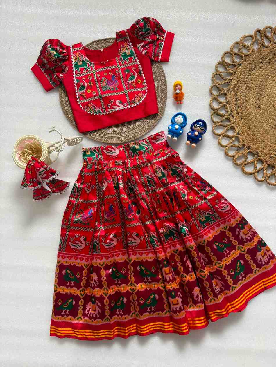 Kid's Patola Silk Lehengas