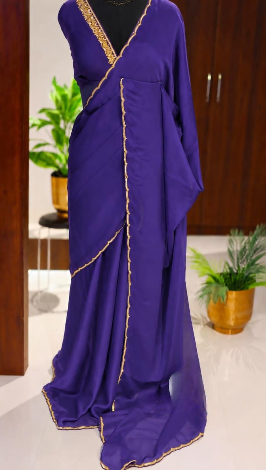 Satin Silk Sequins Sarees