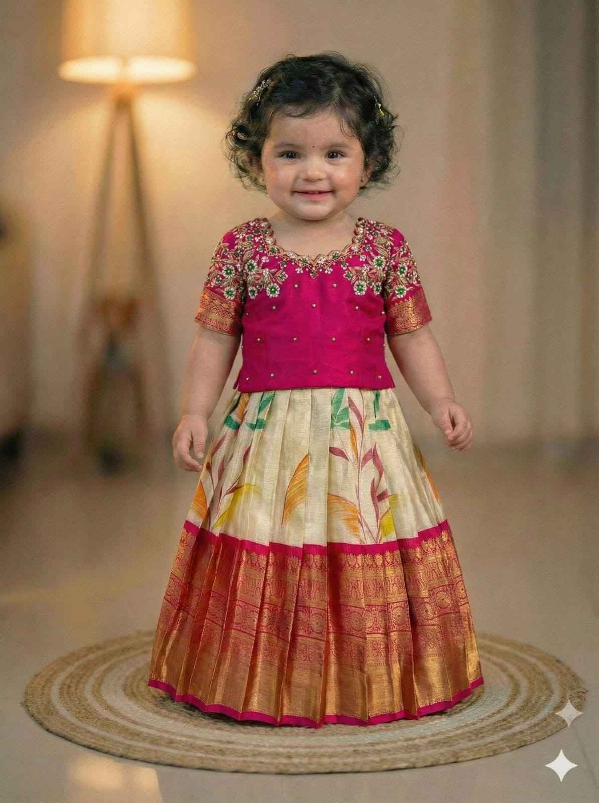 Kanchi dress family outfit – kids 6 months to 15 years and Mom S–XL – Arhas Couture