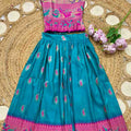 Kids Paithani lehenga – dark blue – Arhas Couture