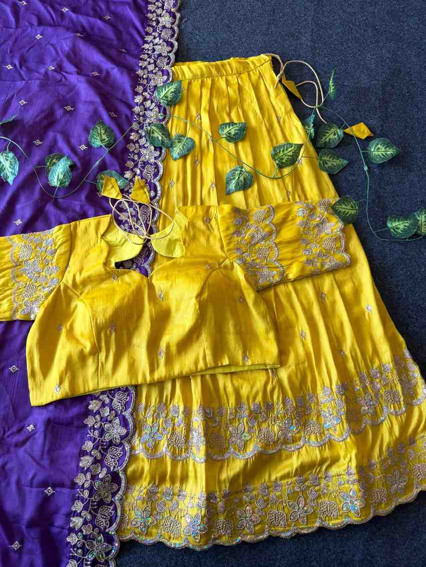 Fancy Viscose tissue lehenga – colour 3 – Arhas Couture