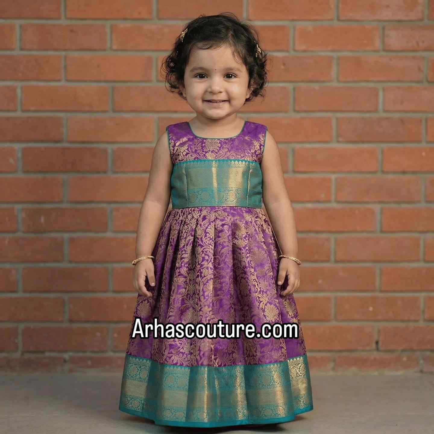 Semi Kanchi pattu outfit – colour 2 – Arhas Couture