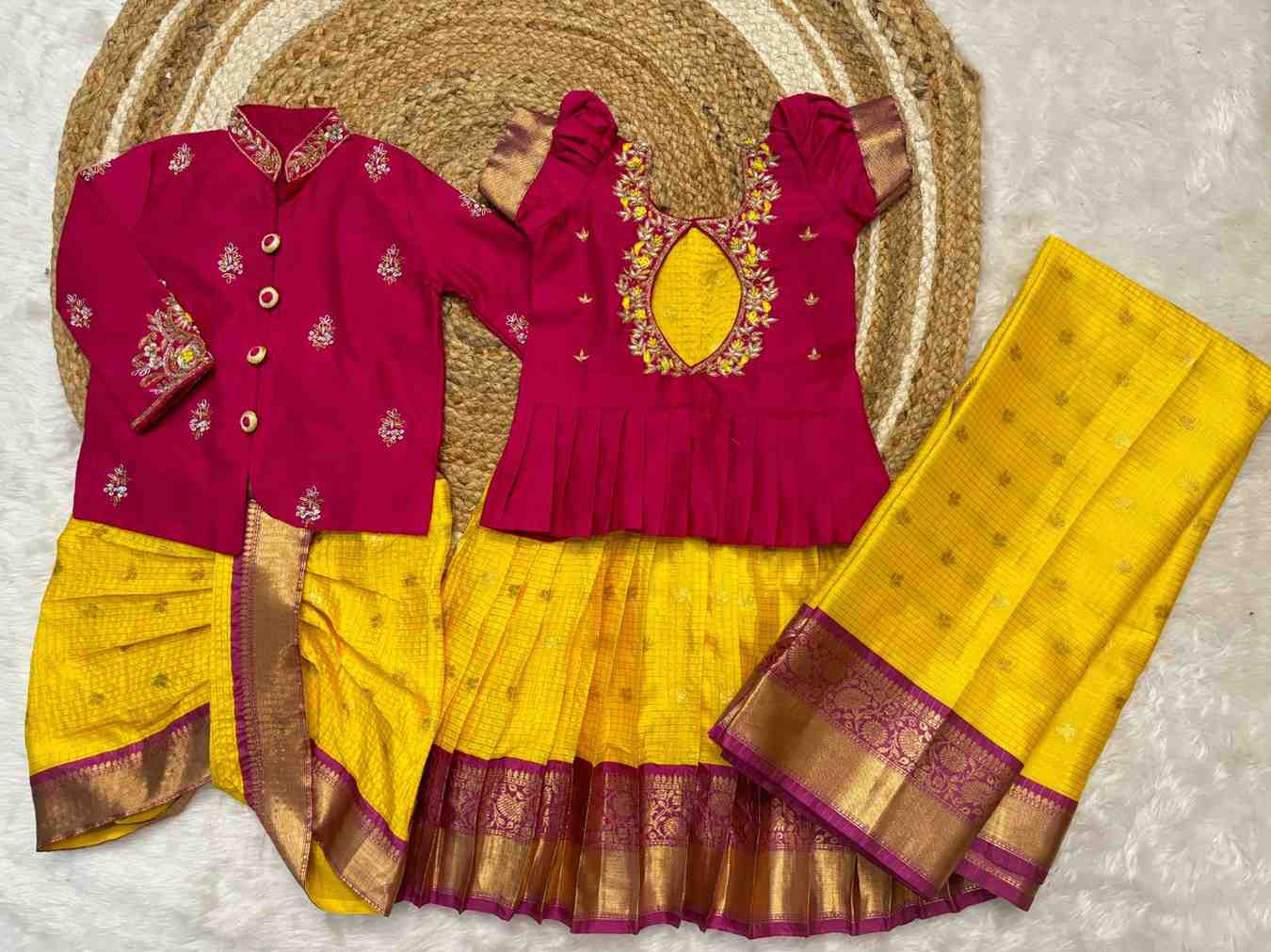 Semi Gadwal family outfit – Mom saree – Arhas Couture