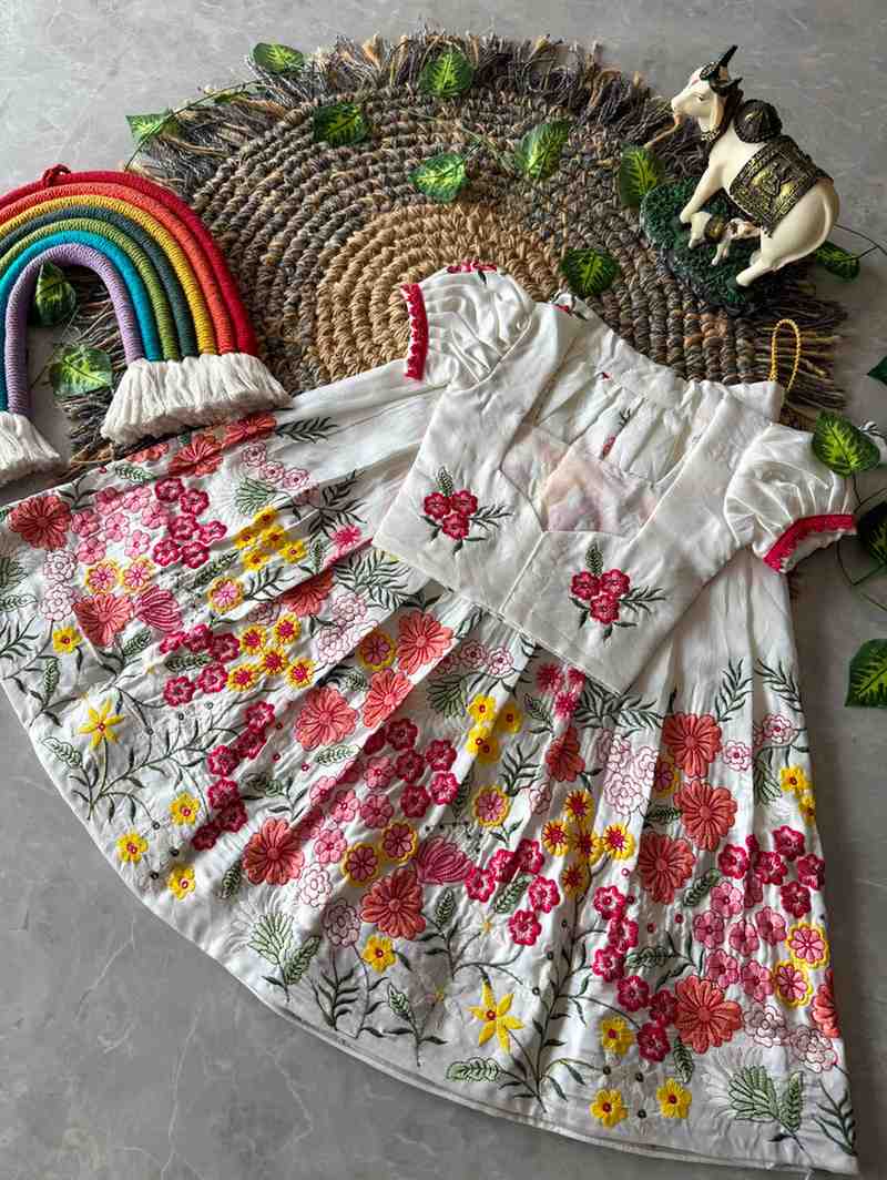 Kid's Space Silk Lehenga