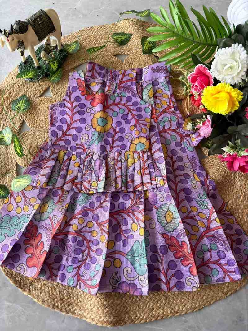 Kid's Kota Kalamkari Lehenga