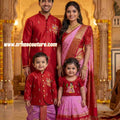 Banarasi silk family outfit – boys, girls, men and Mom – Arhas Couture