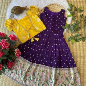 Kid's Russian Dola Silk Lehanga