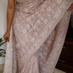Chikankari Georgette Silk Sarees