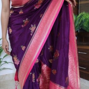 Floral Moonga Silk Saree
