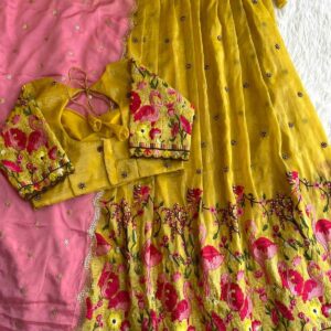 Gold Crush Embroidery Lehengas