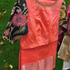 Mangalagiri Pen Kalamkari Saree