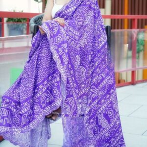 Moonga Rai Bhandej Print Sarees